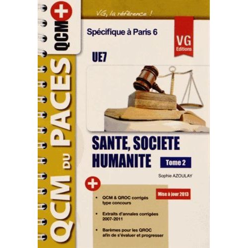 Santé, Société, Humanité Ue7 - Tome 2 Optimisé Pour Paris 6