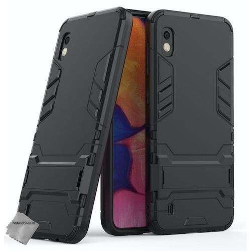 Housse Etui Coque Rigide Anti Choc Pour Samsung Galaxy A10 + Verre Trempe - Noir