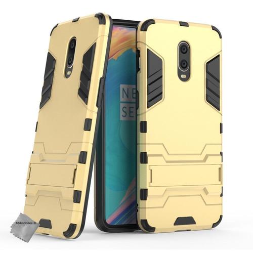 Housse Etui Coque Rigide Anti Choc Pour Oneplus 7 + Film Ecran - Or