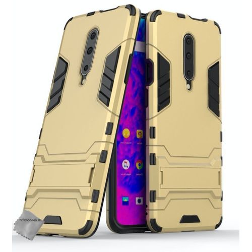 Housse Etui Coque Rigide Anti Choc Pour Oneplus 7 Pro + Film Ecran - Or