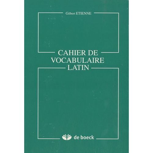 Cahier De Vocabulaire Latin