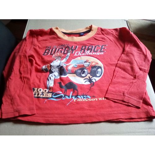 Pyjama Ete Rouge Noir Buggy Race Garcon 2 An