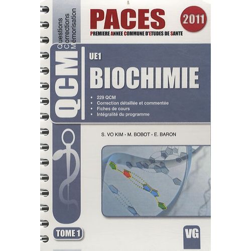 Biochimie Ue1 - Tome 1