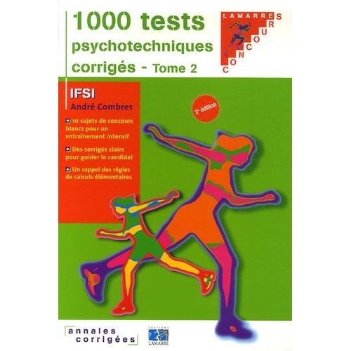 1000 Tests Psychotechniques Corrigés - Tome 2