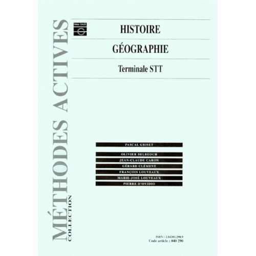 Histoire-Géographie, Terminale Stt
