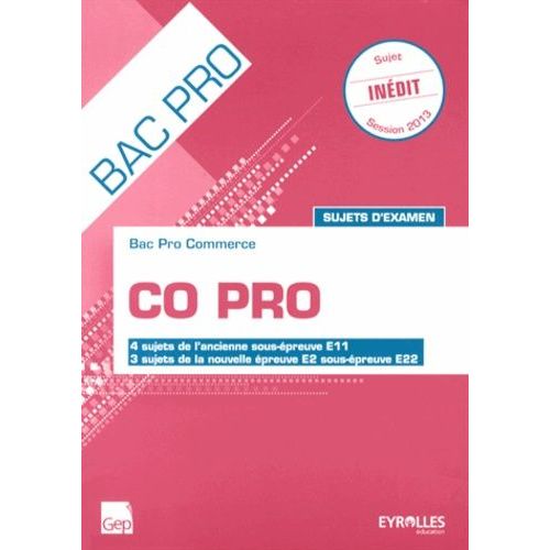 Co Pro Bac Pro Commerce - Sujets D'examen