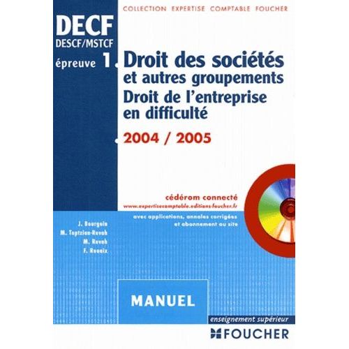 Droit Des Sociétés Et Des Autres Groupements Droit De L'entreprise En Difficulté