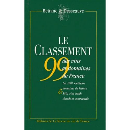 Le Classement 1999 Des Vins Et Domaines De France