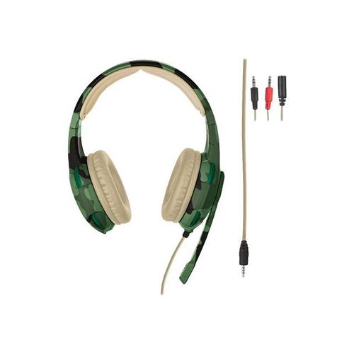 Trust GXT 310C Radius - Gaming - micro-casque - circum-aural - filaire - jack 3,5mm - camouflage jungle