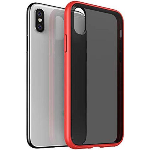 Coque Pour Iphone X Pour Iphone 10 Silicone Slim Transparente Rigide Noir Mate Antichoc Tpu Case Housse Coque Compatible Avec Iphone X 10 Ultra Fine Anti Choc Mat Housse Etui Case Cover Rouge