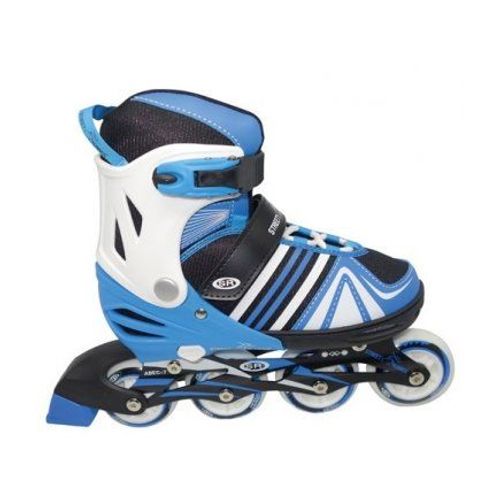 Rollers En Ligne Bleu Et Noir Enfant Ajustables 31 Au 34 - Jouet Plein Air - Sport - Nouveaute
