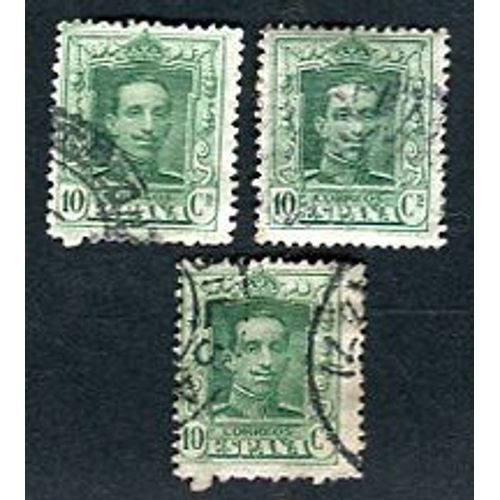 Lot De Timbres Oblitérés - " King Alfonso X I I I " - 10 Correos - Espagne - 1922