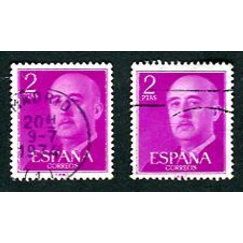 Timbres Oblitérés - " Général Franco " - 2 Ptas - Espagne - 1955