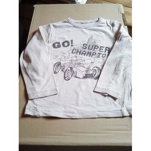 T Shirt Ml Ecru Super Champion 2 Ans