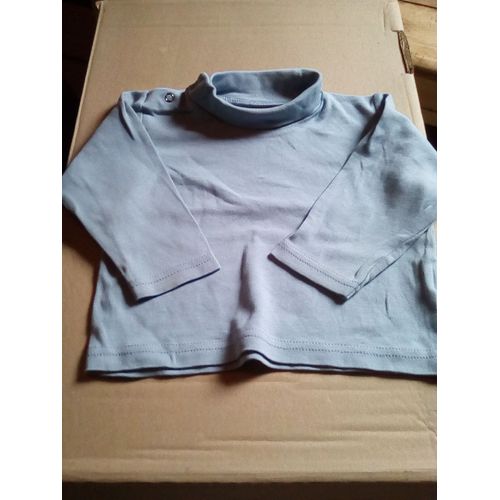 Sous Pull Bleu Ciel Pressions Epaule 23 Mois