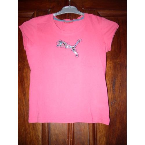 T-Shirt Puma Rose Imprimé Taille 10 Ans