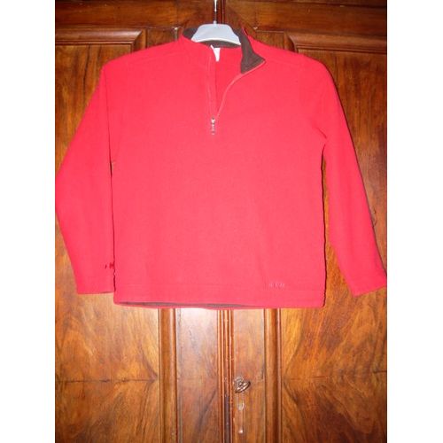 Sweat Rouge Fermeture Éclair Taille 10 Ans