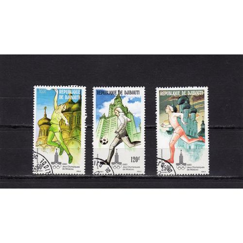 Timbres De Poste Aérienne De Djibouti (Jeux Olympiques De Moscou)