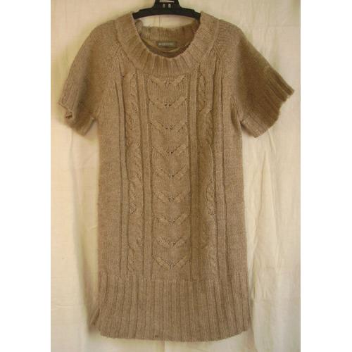 Long Pull In Extenso - Taille S - Manches Courtes- Marron Clair