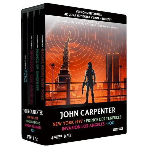 John Carpenter - Coffret : New York 1997 + Prince Des Ténèbres + Invasion Los Angeles + Fog - 4k Ultra Hd + Blu-Ray + Blu-Ray Bonus - Édition Boîtier Steelbook