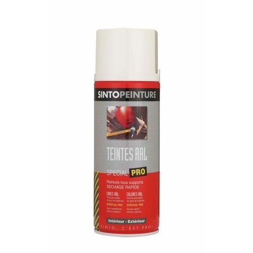 Bombe de peinture antirouille - multi supports - 400ml - blanc brillant SINTO