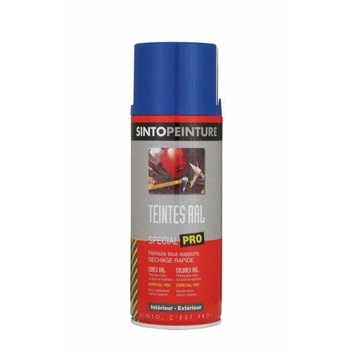 Bombe de peinture antirouille - multi supports - 400ml - bleu gentiane SINTO