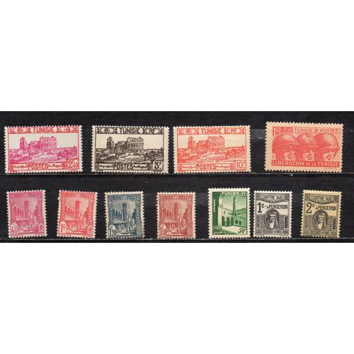 Tunisie- Lot De 11 Timbres Neufs Divers