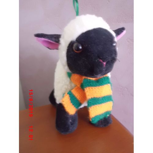 Mouton Beige Et Noir Brode Treffle