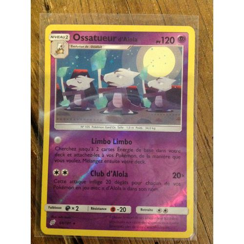 Ossatueur D'alola Reverse 64/181 Série Soleil Et Lune Duo De Choc