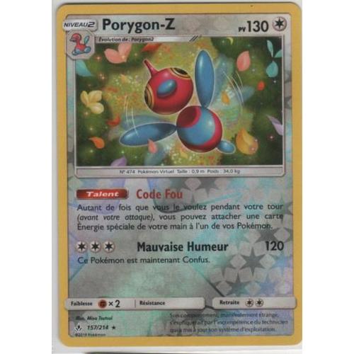 Porygon-Z Reverse Fr - Alliance Infaillible Pv130, 157/214