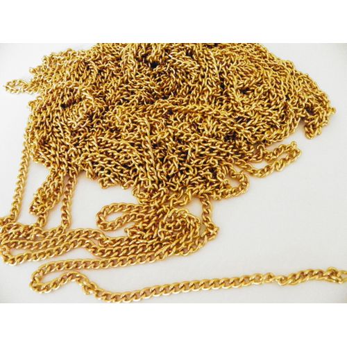 Chaîne Alu Plaqué Or Doré, Maillon 1x10x6mm, Bijoux, Maroquinerie, Décoration, Déguisements