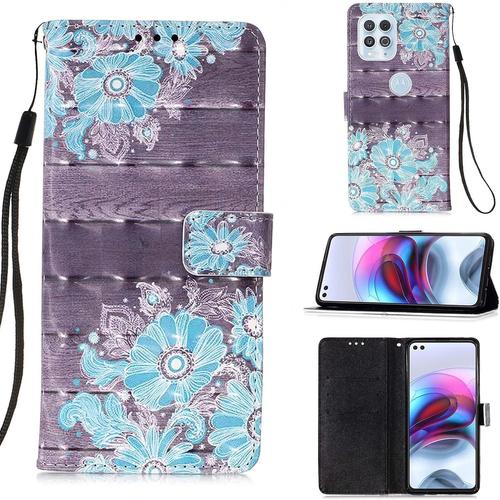 Téléphone Portable À Paillettes Pour Motorola Moto G100 Cas Pu Cuir Housse Étui Cover Wallet Flip Case Fleur Diagonale Motif Nouveau Pochette Bo Tier Pour Motorola Moto G100 Etui À Rabat Clapet