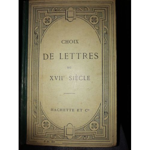 Choix De Lettres Du Xviiie Siecle