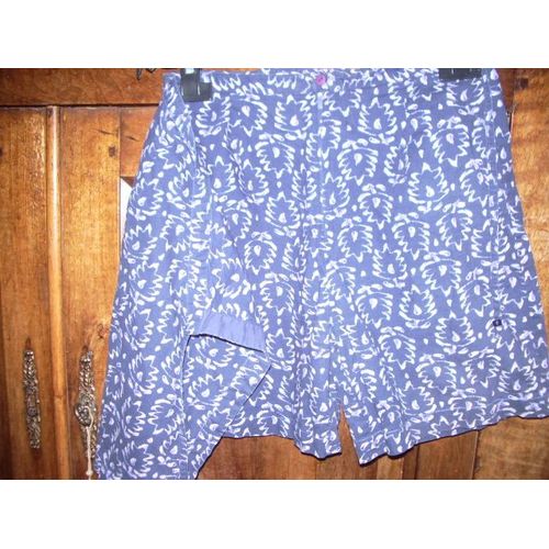 Jupe/Short Bleue Imprimés Blanc Taille 14 Ans
