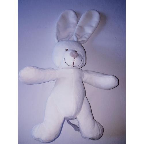 Doudou Lapin Kiabi Simba Toys Benelux Blanc Marron Jouet Bebe Naissance Peluche Éveil Enfant Soft Toys