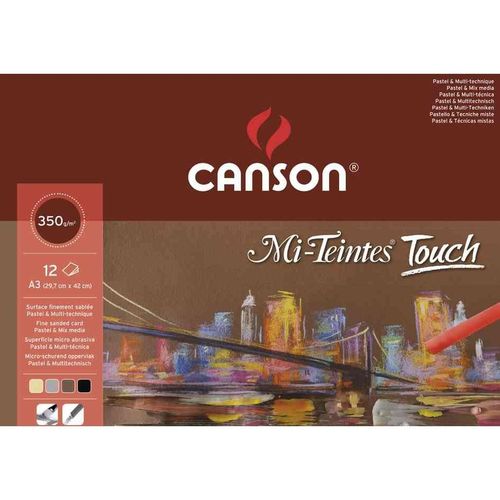 Canson Bloc De 12 Feuilles À Dessin "Mi-Teintes Touch" 24 Cm X 32 Cm