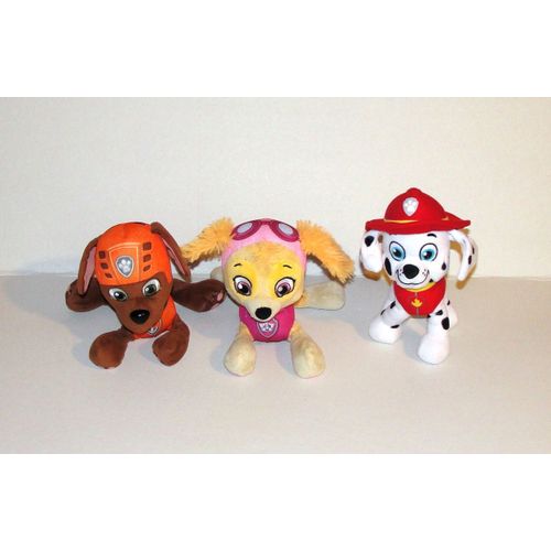 Pat Patrouille Lot De 3 Chien En Peluche Doudou Paw Patrol