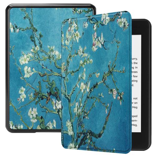 Amazon Kindle Paperwhite 4 Coque, Saturcase Beau Pu Cuir Flip Folio Ultra Mince Poids Léger Housse Étui Coque Avec Fonction Veille / Réveil Automatique Pour Amazon Kindle Paperwhite 4 2018 (Kn-6)