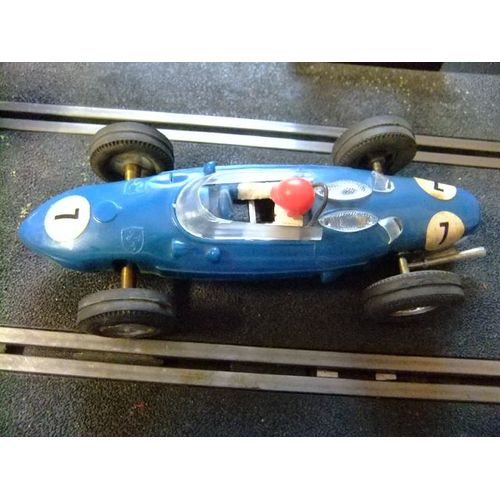 Scalextric Triang Ferrari 156 V6 Azul Guia Fija Made In Spain-Scalextric