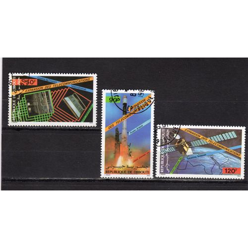 Timbres De Poste Aérienne De Djibouti (Expansion Des Télécommunications)