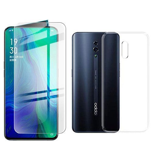 Oppo Reno Protection Intégrale 360 Degres : Coque Gel De Protection En Tpu Invisible Arrière Transparente Et Protection Écran Classique - Accessoires Pochette Case ¿