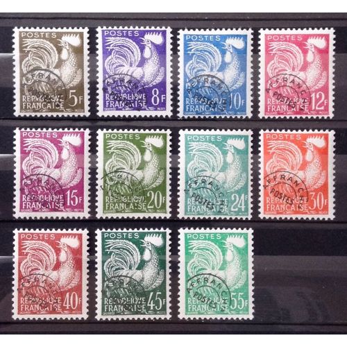 Série Préoblitérés Coq Gaulois Af Complète - N° 107 109 110 111 112 113 114 115 116 117 Neufs* - Cote 61,80 - France Année 1953 - N25128