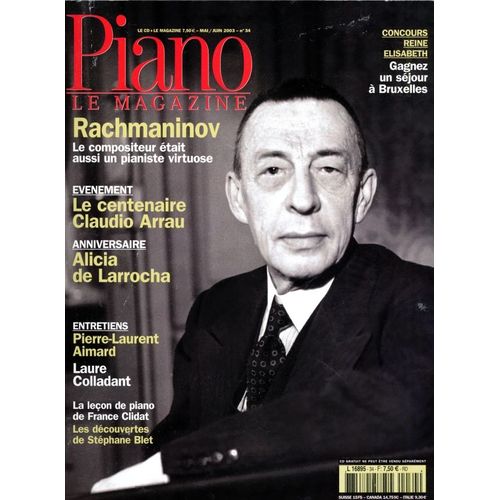 Piano Magazine N°34 2003 Rachmaninov Claudio Arrau + Cd