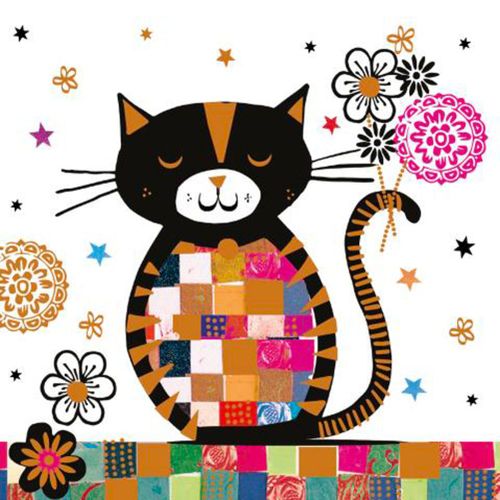 Gros Chat - Carte Postale 2 Volets Avec Enveloppe
