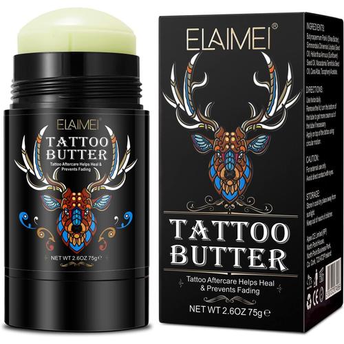 Cr¿¿Me Tatouage, Creme Tatouage Cicatrisante, Cr¿¿Me De Soin Pour Tatouage, Tattoo Professional Butter - 2.6oz