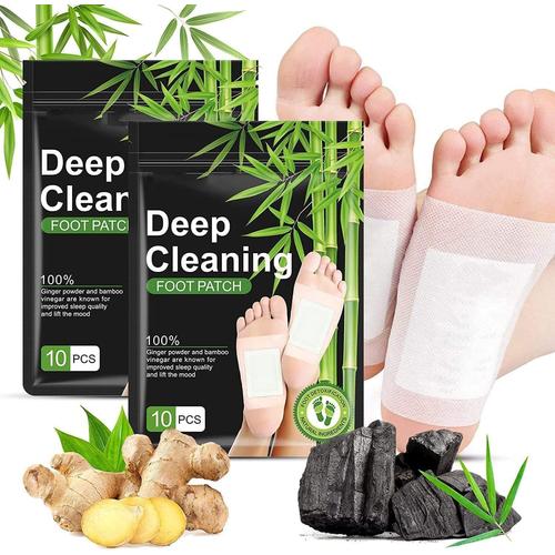 D¿¿tox pour les Pieds, Patch Detox Pieds, Deep Cleansing Detox Patches De Pieds, Foot Patches Detox Aux Herbes Naturelles, Elimine les Toxines du Corps, Am¿¿liorez la Qualit¿¿ du Sommeil (20PC)