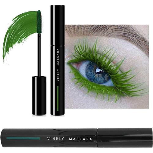 Mascara De Couleur Verte, Longue Dur¿¿E Imperm¿¿Able ¿¿ L'eau Extension De Cils Mascara Outil De Maquillage Des Yeux Mascara De Maquillage Imperm¿¿Able D'extension Couleur Mascara Longue Dur¿¿E 8g 