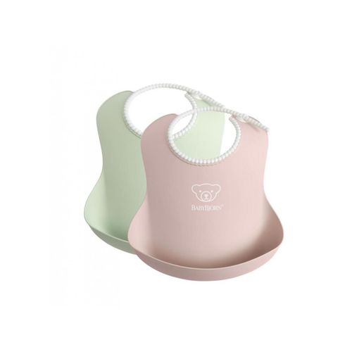 Bavoir, Lot De 2, Vert Pastel/Rose Pastel