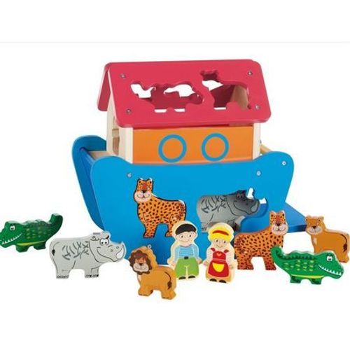 Jeu D'encastrement Arche De Noé Entièrement En Bois Play Tive Junior