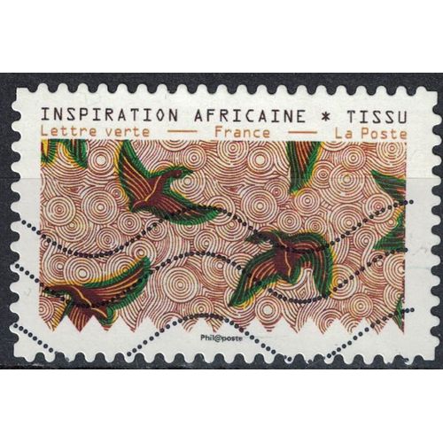 France 2019 Oblitéré Used Tissus Motifs Nature Inspiration Africaine Timbre 11